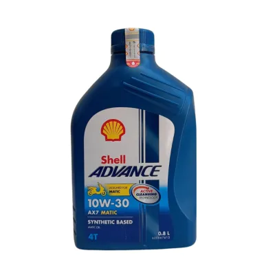 *Shell Advance AX7 MATIC/SCOOTER 10W-30 (0.8L)* Oli Mesin Motor Matic-Original