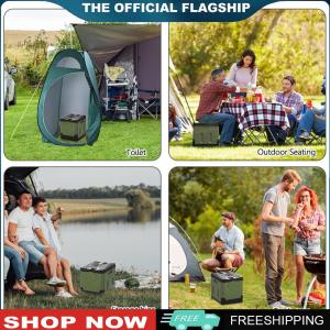 【New Arrival】 Folding Outdoor Toilet for Camping and Hiking - Portable Car Toilet Bucket - Lightweight and Easy to Use for Beach Trips