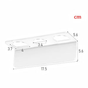 3 Holes Acrylic Comb Holder/Clear Wall-Mounted Hair Brushes Rack/Home Bathroom Organizer Storage Shelves