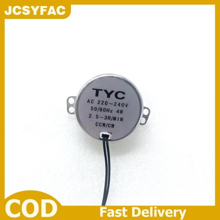 TYC-50 Turntable Synchronous Motor AC 100-127V 50/60Hz 4W – 2.5-3 RPM Electric Geared Motor For Fans, Heaters, Displays, Lamps, And More