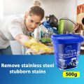 99.9% Kitchenware Cleaner Stainless Steel Cookware Cleaning Paste Powerful Household Kitchen Cleaner Washing Pot Bottom Scale Rust Cleaning Cream Paste for Appliances Kitchen. 
