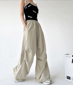 กางเกงวอมผ้าไนลอน ทรงฮิต ผ้าลื่นๆใส่สบาย