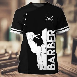 Barber Man T Shirt Haircut Tool Print T-Shirt Men Summer Tops Short Sleeve Tee Fashion Designer T Shirt Crew Neck Mens T-Shirts