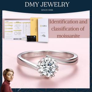 DMY Jewelry Diamond Ring For Women/2CT Moissanite Ring Engagement Ring/Moisanite Ring/Woman Jewellery Ring/925 Silver Ring/Silver Ring Women/Moissanite Diamond Ring/Moissanite Jewelry/Moissanite Ring Gra/Moissanite Ring 0.5 Caret/Snowflake Design Ring