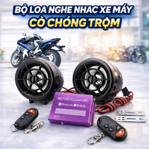 Bộ Loa Nghe Nhạc Xe Máy Kiêm Báo Động Chống Trộm – Âm Thanh Lớn Thiết Kế Đẹp