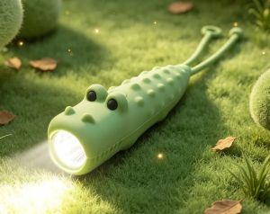 New LED Flashlight USB Rechargeable Soft Silicone Creative Light Crocodile Shark Portable Household Bedtime Story Torch Children2026