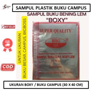 Sampul Buku Plastik Boxy isi 50 / Sampul buku lem kecil / buku tulis Campus BHG