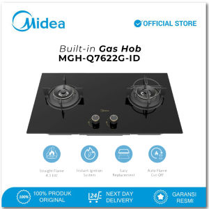 Midea Kompor Tanam 2 Tungku MGH-Q7622G-ID Built In Gas Hob Kompor Gas Kaca Tanam Tempered Glass