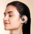 Wireless Bluetooth 5.4 Headphones 180 Degree Rotatable Handsfree Bone Conduction Ear Hooks Noise Canceling Earphones with Microphone. 