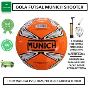 BOLA FUTSAL MUNICH SHOOTER FOOTBALL SIZE 4 POLYESTER FABRIC FOAM