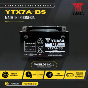Yuasa YTX7A-BS Motorcycle Battery (INDONESIA) best for Honda XR200