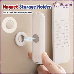 Suomi Remote Controller Magnet Storage Holder Nail-Free Self Adhesive Storage Hook 1Pc