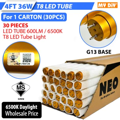 NEO SIRIM 30pcs 4FT 36W Extra Bright LED Tube 3600LM / 6500K T8 LED Tube Light Lampu LED Tiub T8 4 Kaki
