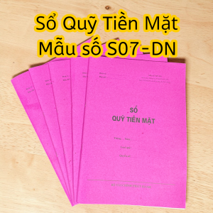 Combo 5 quyển Sổ Quỹ Tiền Mặt Mẫu số S07-DN