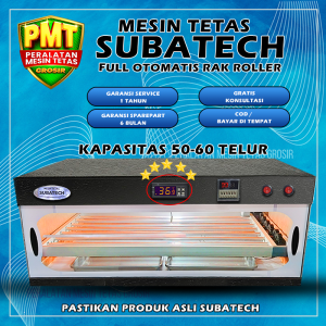 SUBATECH Mesin Tetas Telur Full Otomatis Kap.50 Rak Roller Untuk Telur Ayam Bebek Burung Puyuh