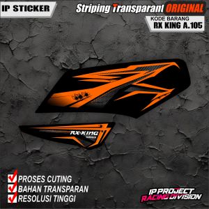 (COD) STICKER STRIPING MOTOR YAMAHA RX KING 1983 - 2002 DESAIN RACING HOLOGRAM DAN TRANSPARAN