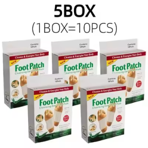 5boxs/50pcs White kinoki foot patch Original Cleansing Detox Foot Pads Organic Herbal CIeansing Patches