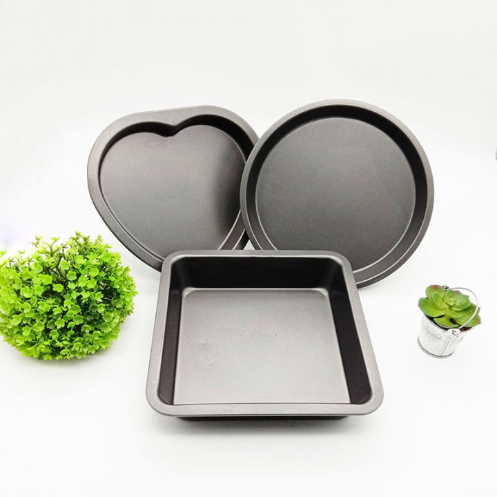 High quality stainless steel Carbon Steel Non-Stick Heart, Circle, Square  Baking Tray Pan Lazada PH