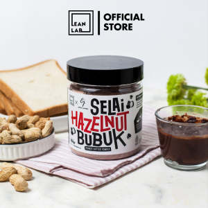 Lean Lab Hazelnut 250gr Peanut Butter Powder / Selai Kacang Bubuk (Low Calorie Gluten Free Low Fat)