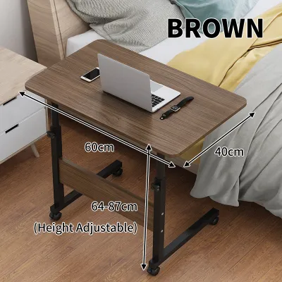 Adjustable Portable Table Portable Multipurpose Lifting Laptop Table Computer Desk Height Adjustable with Wheels Meja Komputer 升降边桌