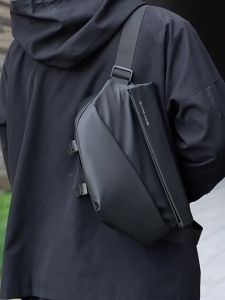 Cross-border mens crossbody bag high-end casual chest bag simple and versatile large capacity suitable for work and commuting