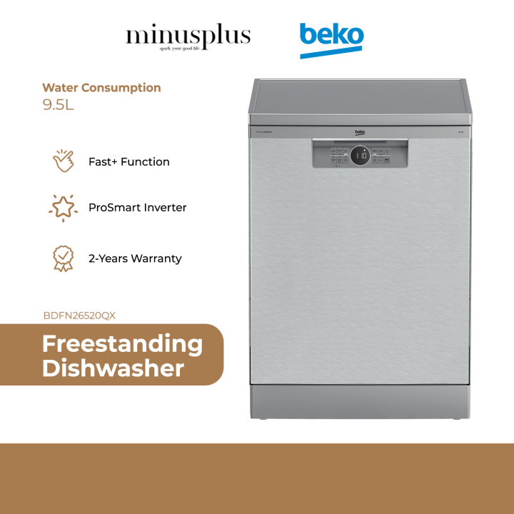 Beko ProSmart Inverter Fast+ Sliding Detergent Dispenser Dishwasher (9