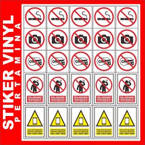 STIKER LARANGAN PERTAMINA SPBU | STIKER DILARANG MEROKOK | STIKER POM MINI | STIKER POM BENSIN