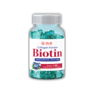 Biotin Gummies Collagen Keratin Melli For Beautiful Hair Strong Nails And Vibrant Skin 60 Gummies Improve Immunity
