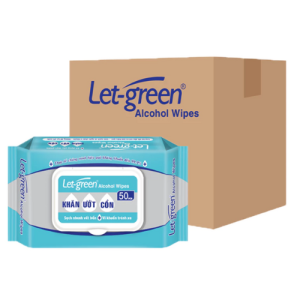 Thùng 36 Bao Khăn Giấy Ướt Cồn Let-green 50 miếng/Bao