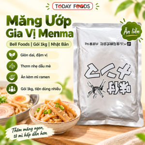 Măng ướp gia vị Menma Bell Foods 1KG Nhật Bản - Ăn liền giòn dai thơm dầu mè ăn kèm cơm và mì ramen