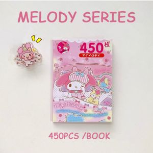 Sanrio Kuromi Hello Kitty Notebook Cinnamoroll My Melody Hand Book Note Paper Cartoon Memo with Stickers for Girls Gift Toys