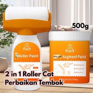 500g 2 in 1 Roller Cat Perbaikan Renovasi Kuas Multifungsi Portable Rol Dinding Penambal BR092