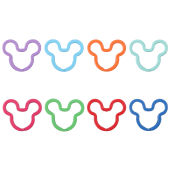 2/5Pcs/lot 33x34mm Colorful Mickey Key Ring Mouse Shape Metal Key Rings Split Rings for DIY Jewelry Making Handmade Cute Keychain Accessories