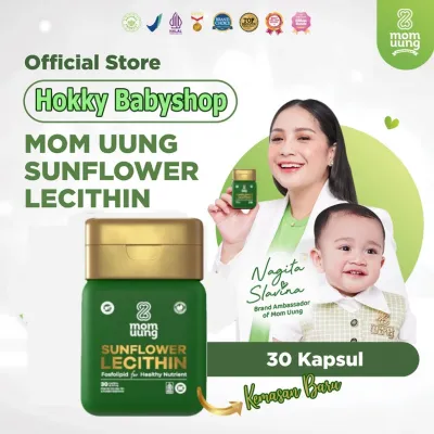Mom Uung Sunflower Lecithin 30 Kapsul | Momuung Melancarkan Sumbatan ASI Non GMO BPOM Halal