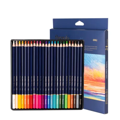 Deli 12/24Colors Coloring Pencil Finenolo Box Color Lead EC131