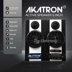 AKATRON 5000 -  5 inchi Speaker aktif subwoofer bluetooth sound dobel karaoke 5inch