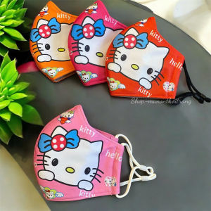 Khẩu trang vải Hello Kitty cho bé gái từ 4 đến 10 tuổi
