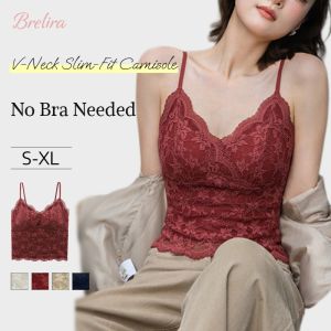 [YWEOKCAU]Christmas Red Lace Camisole Beautiful Back Chest Pad  Gathering Ladies Tube Top Festive Camisole