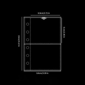 MADEWITH A7 Photocard Binder Sheets Transparent PP Acid Free Photo Album Refill Pages Inner Page Card Binder Multiple Pockets Sleeve