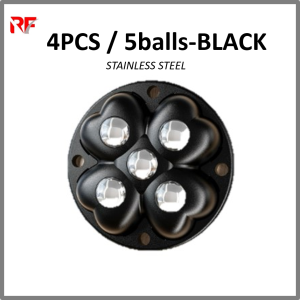 360 Rotating Mini Caster Wheels 4-5 Beads Self-Adhesive Stainless Steel Universal Pulley Swivel Wheels For Storage Box Trash Can Small Furniture