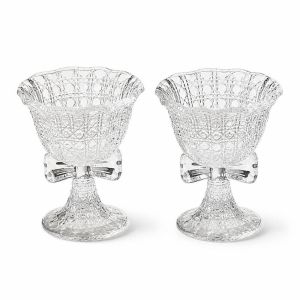 WENKEN 2 Pcs Trong suốt Cốc thủy tinh hình cung Tay cầm cung Thủy tinh borosilicate cao cấp Cốc cà phê Dễ thương Kích thước lớn Cốc đựng đồ uống lạnh dành cho các cô gái
