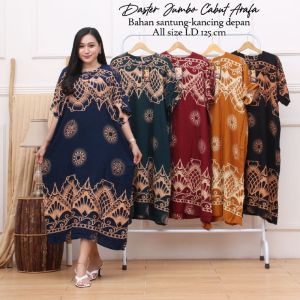DRESS CIBI JUMBO MOTIF TERBARU 2024 BAHAN TEBAL DAN ADEM MUAT BB MAKS 80KG