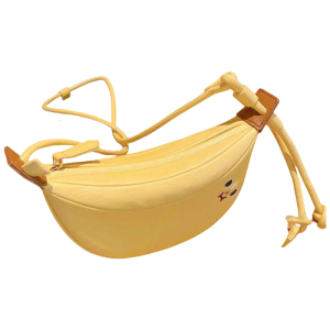 Funny Fruit Shape Shoulder Bag for Women and Girls Banana Design with Chain Strap Crossbody Bags for Everyday Use