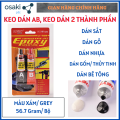 Keo dán siêu dính đa năng AB Epoxy 2 thành phần dán sắt nhựa gỗ gốm bê tông dính cứng nhanh khô (56.7g/Bộ). 