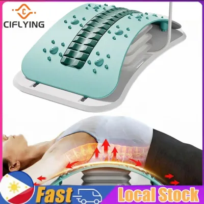【Arrive In 1-3 Days】 Back Stretcher with Massage Points Adjustable Lumbar Spine Lounger for Men Women Lower Back