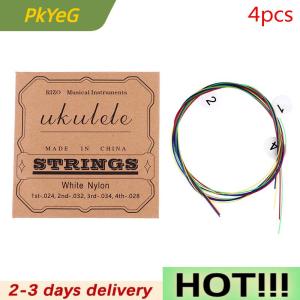 PkYeG 4PCS Ukulele Guitar String Set Colorful Nylon Strings for 21 23 26 Inch Ukulele