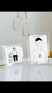 Clear Acrylic Photo Frame with Stand Minimalist Desk Picture Frame by IMU Studio