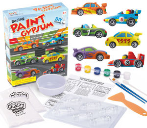Paint Gypsum Scrawl Painting Toy | Making Plaster Molds | DIY Magnetic Fridge Stick | STEM Birthday Gift for Kids Boys and Girls | Dinosaur Cars Animals Princess | Kindergarten Arts and Crafts