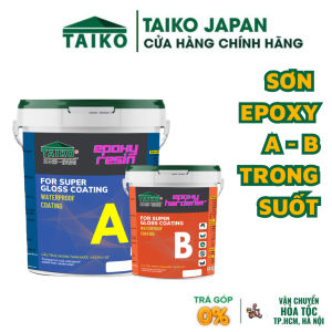 Sơn Chống Thấm Nền Gạch TAIKO Epoxy-Chống Thấm Epoxy Trong Suốt 1 Lítchống thấm mặt sàn nhà vệ sinh sàn kho xưởngnhà máy