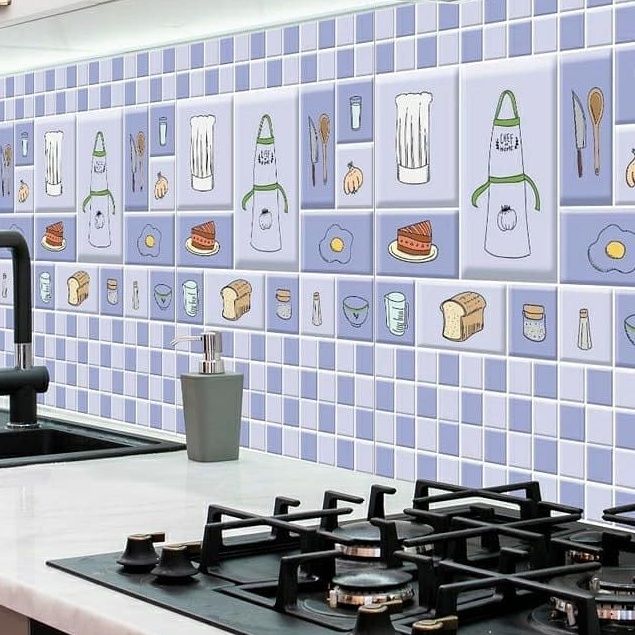 Wallpaper Stiker Dapur Wallpaper Dinding Dapur Kamar Mandi Motif Ukuran
